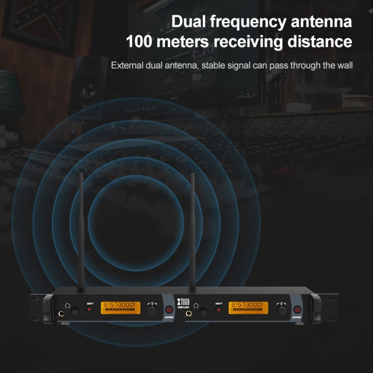 XTUGA IEM1200 Wireless Transmitter 6 Bodypack Stage Singer In-Ear Monitor System (UK Plug) - Microphone by XTUGA | Online Shopping UK | buy2fix