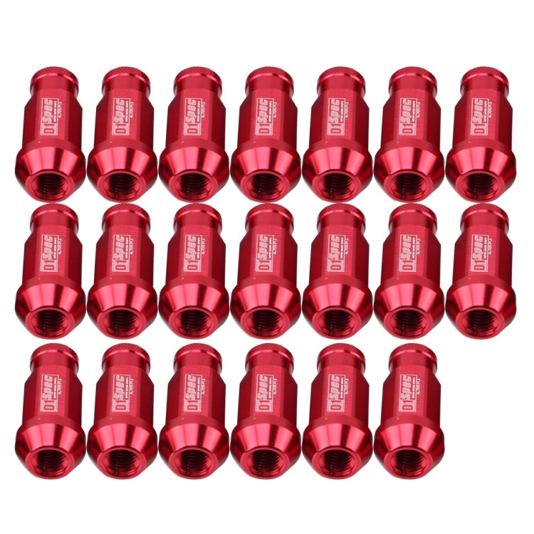 20 in 1 D1 Spec P1.5 M12x1.25 Racing Wheel Nut, Length: 40mm (Red) - Nuts & Bolts by buy2fix | Online Shopping UK | buy2fix