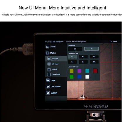 FEELWORLD SH7 7-inch Ultra Bright 2200nit On-camera Monitor SDI HDMI Cross Conversion (Black) - On-camera Monitors by FEELWORLD | Online Shopping UK | buy2fix