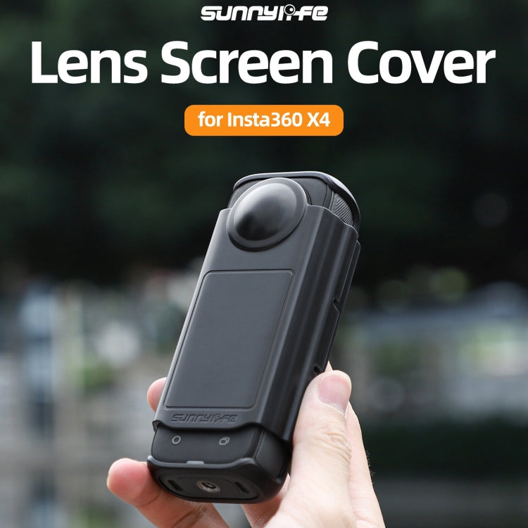 For Insta360 X4 Sunnylife Integrated Lens Screen Protective Cover (Transparent Black) - Case & Bags by Sunnylife | Online Shopping UK | buy2fix