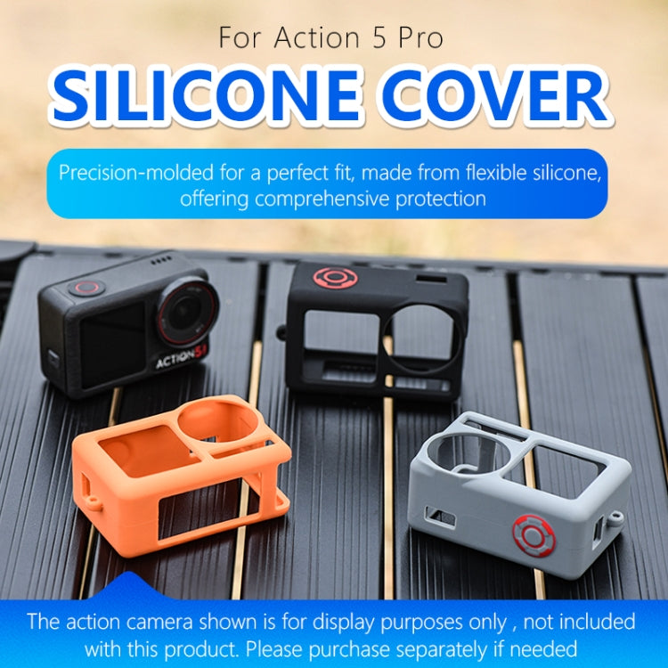 For DJI Osmo Action 5 Pro STARTRC Silicone Protective Case with Lens Cover (Orange) -  by buy2fix | Online Shopping UK | buy2fix