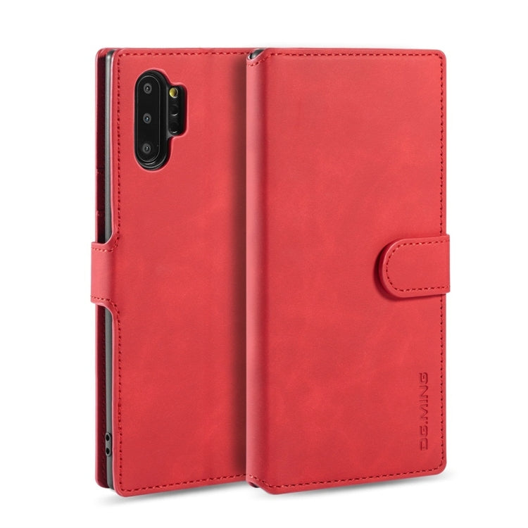 DG.MING Retro Oil Side Horizontal Flip Case with Holder & Card Slots & Wallet for Galaxy Note 10(Red) - Galaxy Phone Cases by DG.MING | Online Shopping UK | buy2fix