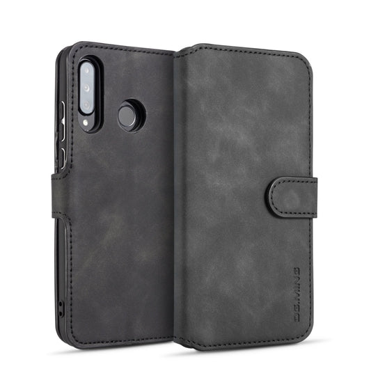 DG.MING Retro Oil Side Horizontal Flip Case with Holder & Card Slots & Wallet for Huawei P30 Lite(Black) - Huawei Cases by DG.MING | Online Shopping UK | buy2fix