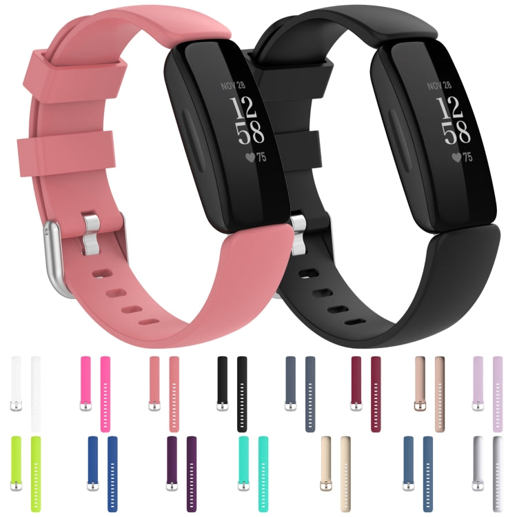 For Fitbit Inspire 2 TPE Watch Band, Size:S(Pink) - Watch Bands by buy2fix | Online Shopping UK | buy2fix