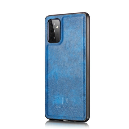 For Samsung Galaxy A72 5G / 4G DG.MING Crazy Horse Texture Flip Detachable Magnetic Leather Case with Holder & Card Slots & Wallet(Blue) - Galaxy Phone Cases by DG.MING | Online Shopping UK | buy2fix