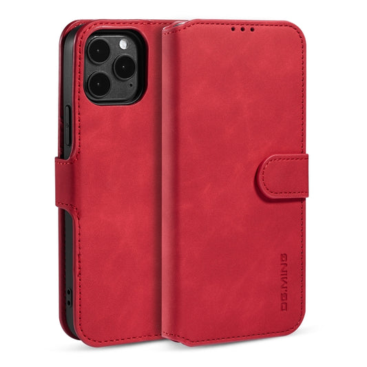 For iPhone 12 Pro Max DG.MING Retro Oil Side Horizontal Flip Case with Holder & Card Slots & Wallet(Red) - iPhone 12 Pro Max Cases by DG.MING | Online Shopping UK | buy2fix