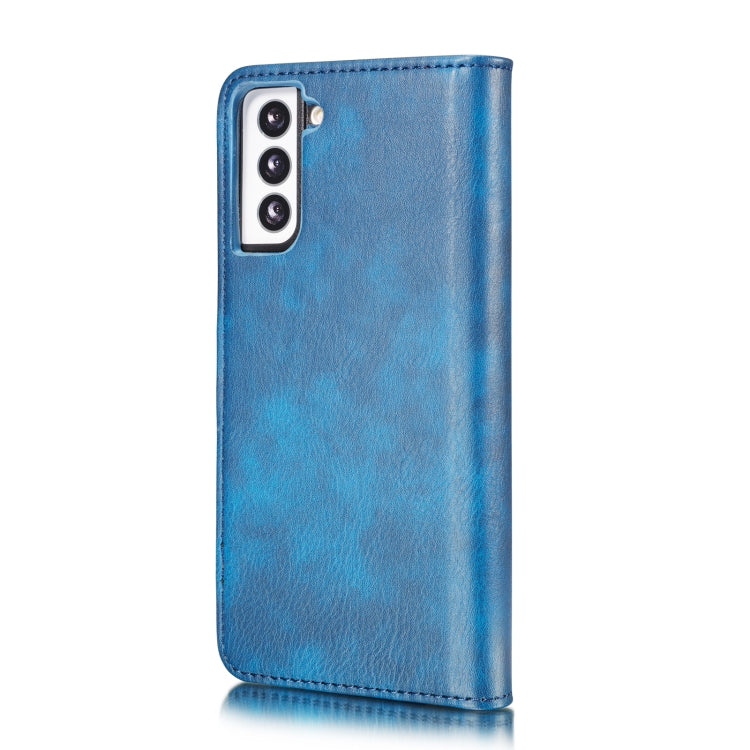 For Samsung Galaxy S21+ 5G DG.MING Crazy Horse Texture Flip Detachable Magnetic Leather Case with Holder & Card Slots & Wallet(Blue) - Galaxy S21+ 5G Cases by DG.MING | Online Shopping UK | buy2fix