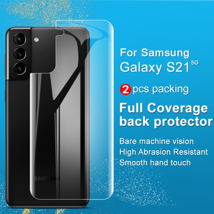 For Samsung Galaxy S21 5G 2pcs IMAK 0.15mm Curved Full Screen Protector Hydrogel Film Back Protector - Galaxy S21 5G Tempered Glass by imak | Online Shopping UK | buy2fix