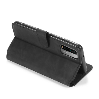 For Xiaomi Poco M3 DG.MING Retro Oil Side Horizontal Flip Leather Case with Holder & Card Slots & Wallet(Black) - Xiaomi Cases by DG.MING | Online Shopping UK | buy2fix