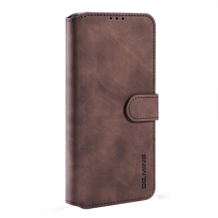 For Xiaomi Redmi Note 9 5G DG.MING Retro Oil Side Horizontal Flip Leather Case with Holder & Card Slots & Wallet(Coffee) - Xiaomi Cases by DG.MING | Online Shopping UK | buy2fix