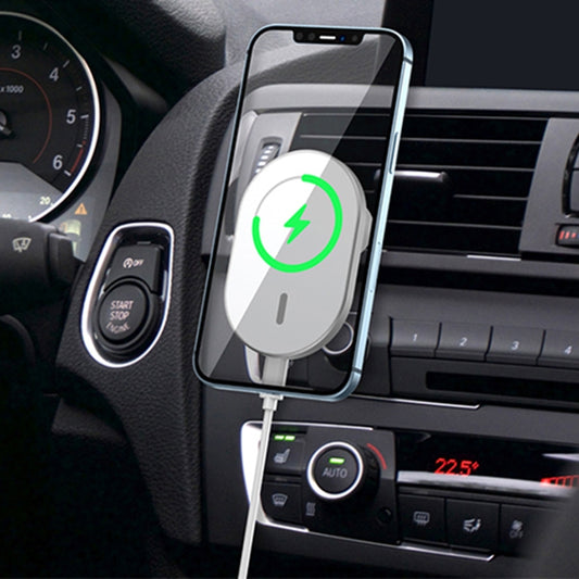 WiWU CH-306 15W Liberator 360 Degree Rotation Magnetic Car Wireless Charging Stand(Silver) - Wireless Charger Holders by WIWU | Online Shopping UK | buy2fix