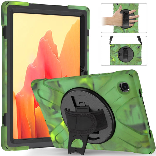 For Samsung Galaxy Tab A7 10.4 2020 T500 / T505 Shockproof Colorful Silicone + PC Protective Case with Holder & Shoulder Strap & Hand Strap(Camouflage) - Other Galaxy Tab PC by buy2fix | Online Shopping UK | buy2fix