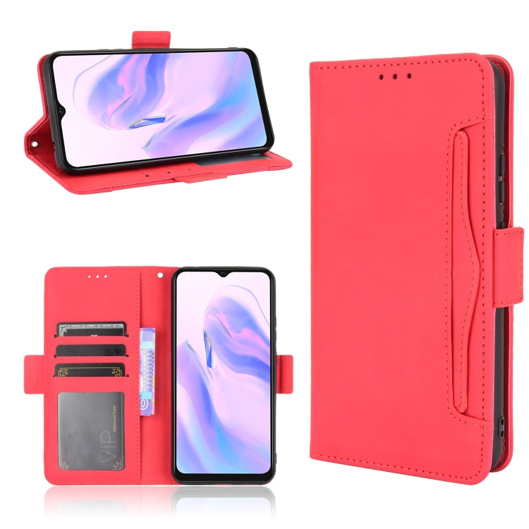 For Blackview A70 (2021) Skin Feel Calf Pattern Horizontal Flip Leather Case with Holder & Card Slots & Photo Frame(Red) - More Brand by buy2fix | Online Shopping UK | buy2fix