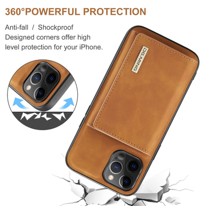 For iPhone 12 Pro Max DG.MING M1 Series 3-Fold Multi Card Wallet + Magnetic Back Cover Shockproof Case with Holder Function(Brown) - iPhone 12 Pro Max Cases by DG.MING | Online Shopping UK | buy2fix