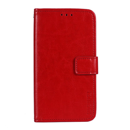 For Infinix Hot 10T idewei Crazy Horse Texture Horizontal Flip Leather Case with Holder & Card Slots & Wallet(Red) - Infinix Cases by idewei | Online Shopping UK | buy2fix