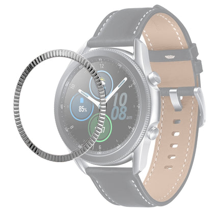 For Samsung Galaxy Watch 3 45mm Smart Watch Wave Texture Bezel Ring(Silver) - Watch Cases by ENKAY | Online Shopping UK | buy2fix