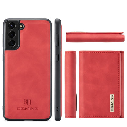 For Samsung Galaxy S21 DG.MING M1 Series 3-Fold Multi Card Wallet  Back Cover Shockproof Case with Holder Function(Red) - Galaxy Phone Cases by DG.MING | Online Shopping UK | buy2fix