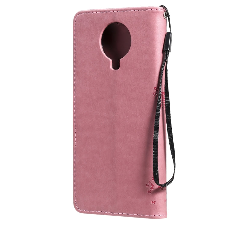 For Nokia G20 Tree & Cat Pattern Pressed Printing Horizontal Flip PU Leather Case with Holder & Card Slots & Wallet & Lanyard(Pink) - Nokia Cases by buy2fix | Online Shopping UK | buy2fix