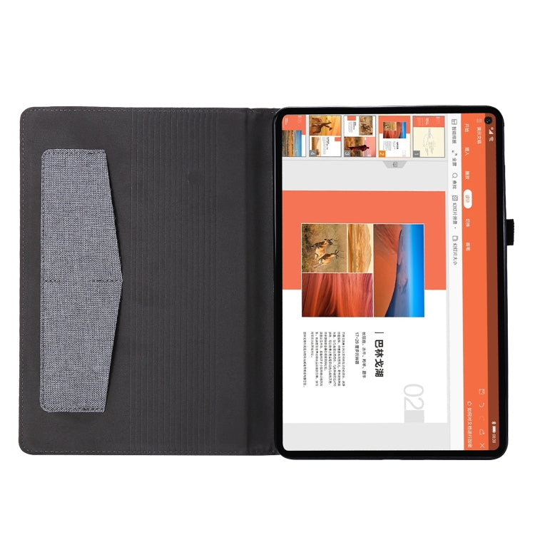 For Huawei MatePad 11 2021 Fabric Texture Horizontal Flip TPU Leather Case with Holder(Gray) - Huawei by buy2fix | Online Shopping UK | buy2fix