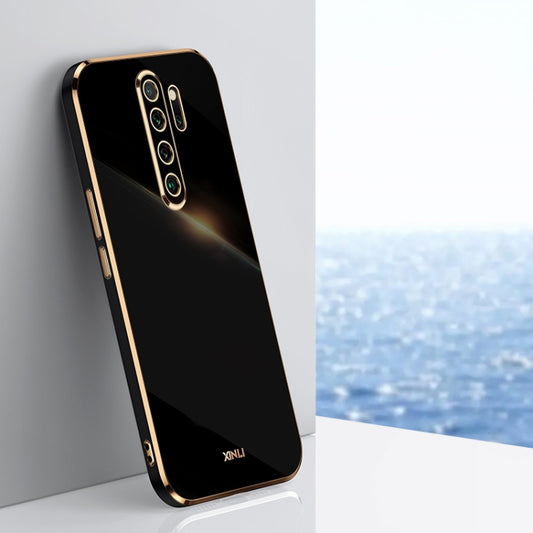 For Xiaomi Redmi Note 8 Pro XINLI Straight 6D Plating Gold Edge TPU Shockproof Case(Black) - Xiaomi Cases by XINLI | Online Shopping UK | buy2fix