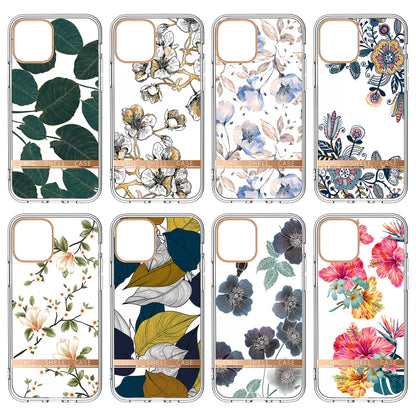 For iPhone 11 Pro Max High Translucent Electroplating Flower Pattern TPU + PC Shockproof Case (Color Banana Leaf) - iPhone 11 Pro Max Cases by buy2fix | Online Shopping UK | buy2fix