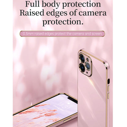 For iPhone 11 Pro Max XINLI Straight 6D Plating Gold Edge TPU Shockproof Case (Cherry Purple) - iPhone 11 Pro Max Cases by XINLI | Online Shopping UK | buy2fix