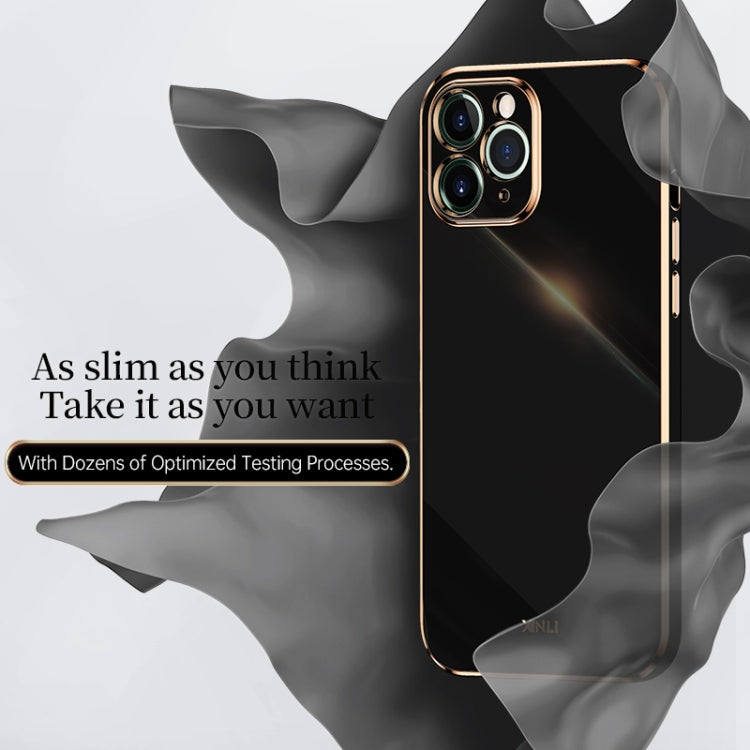 For iPhone 11 Pro Max XINLI Straight 6D Plating Gold Edge TPU Shockproof Case (Hawthorn Red) - iPhone 11 Pro Max Cases by XINLI | Online Shopping UK | buy2fix