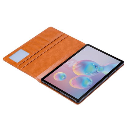 For Samsung Galaxy Tab S7 FE Knead Skin Texture Horizontal Flip Leather Case with Photo Frame & Holder & Card Slots & Wallet(Brown) - Other Galaxy Tab PC by buy2fix | Online Shopping UK | buy2fix