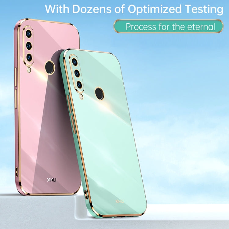 For Huawei P30 Lite XINLI Straight 6D Plating Gold Edge TPU Shockproof Case(Pink) - Huawei Cases by XINLI | Online Shopping UK | buy2fix