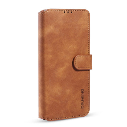 For Samsung Galaxy A22 5G DG.MING Retro Oil Side Horizontal Flip Leather Case with Holder & Card Slots & Wallet(Brown) - Galaxy Phone Cases by DG.MING | Online Shopping UK | buy2fix