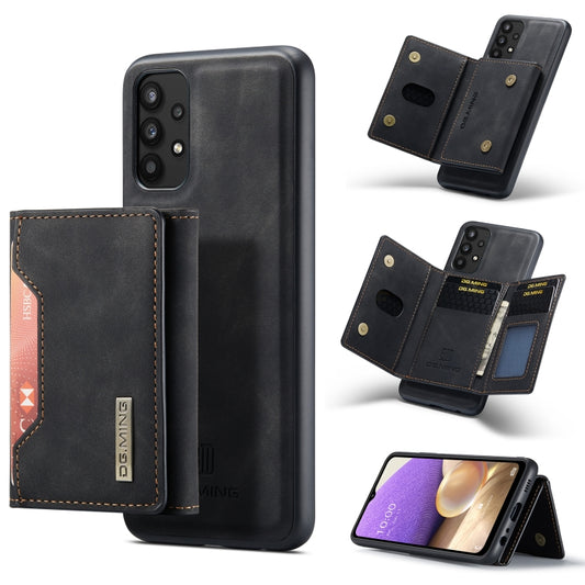 For Samsung Galaxy A32 5G DG.MING M2 Series 3-Fold Multi Card Bag Back Cover Shockproof Case with Wallet & Holder Function(Black) - Galaxy Phone Cases by DG.MING | Online Shopping UK | buy2fix