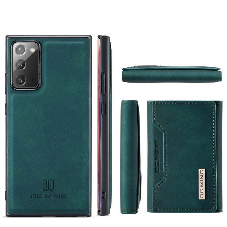 For Samsung Galaxy Note20 DG.MING M2 Series 3-Fold Multi Card Bag Back Cover Shockproof Case with Wallet & Holder Function(Green) - Galaxy Phone Cases by DG.MING | Online Shopping UK | buy2fix