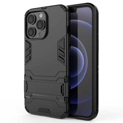 For iPhone 13 Pro PC + TPU Shockproof Protective Case with Invisible Holder (Black) - iPhone 13 Pro Cases by buy2fix | Online Shopping UK | buy2fix