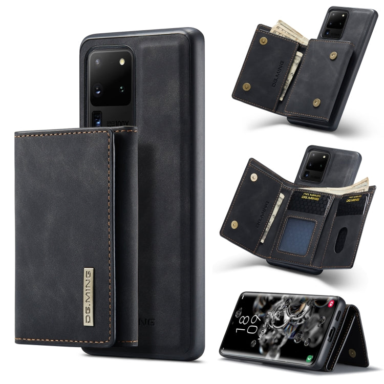 For Samsung Galaxy S20 Ultra DG.MING M1 Series 3-Fold Multi Card Wallet  Back Cover Shockproof Case with Holder Function(Black) - Galaxy Phone Cases by DG.MING | Online Shopping UK | buy2fix