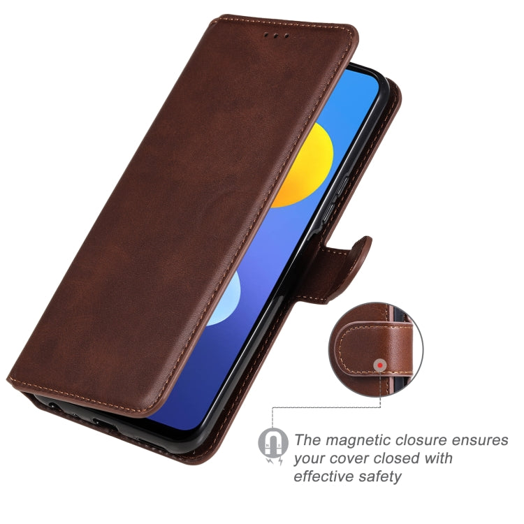 Classic Calf Texture PU + TPU Horizontal Flip Leather Case with Holder & Card Slots & Wallet For vivo Y72 5G(Brown) - vivo Cases by buy2fix | Online Shopping UK | buy2fix