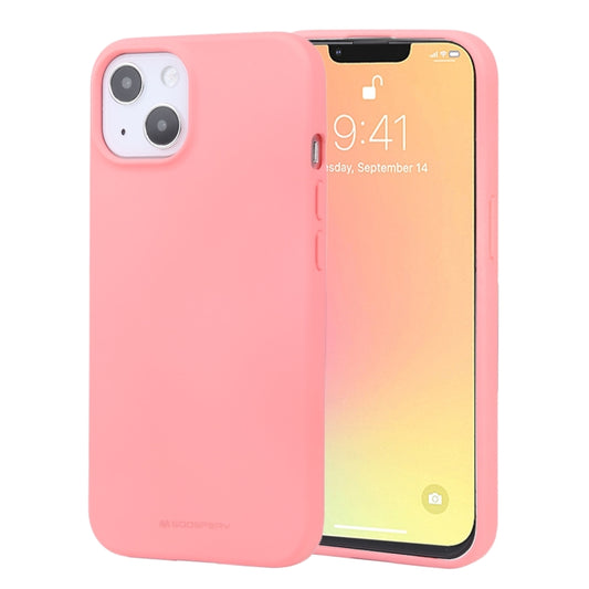 For iPhone 13 GOOSPERY SOFT FEELING Liquid TPU Shockproof Soft Case(Pink) - iPhone 13 Cases by GOOSPERY | Online Shopping UK | buy2fix