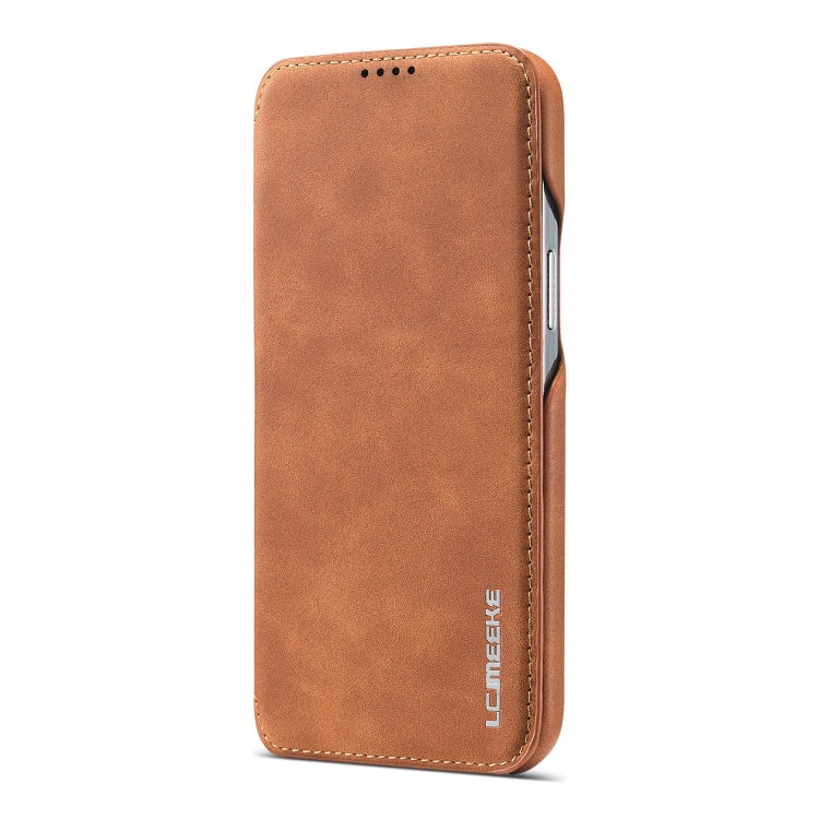 For iPhone 13 mini LC.IMEEKE Hon Ancient Series Horizontal Flip Leather Case with Holder & Card Slot (Brown) - iPhone 13 mini Cases by LC.IMEEKE | Online Shopping UK | buy2fix