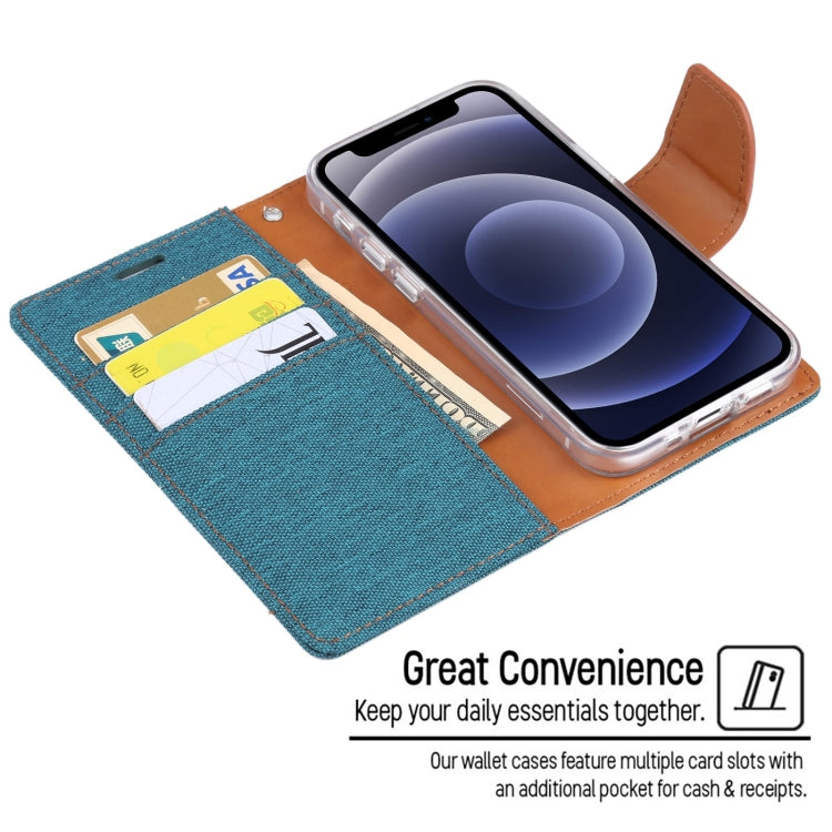 For iPhone 13 mini GOOSPERY CANVAS DIARY Canvas Texture Horizontal Flip PU Leather Case with Holder & Card Slots & Wallet (Grey) - iPhone 13 mini Cases by GOOSPERY | Online Shopping UK | buy2fix