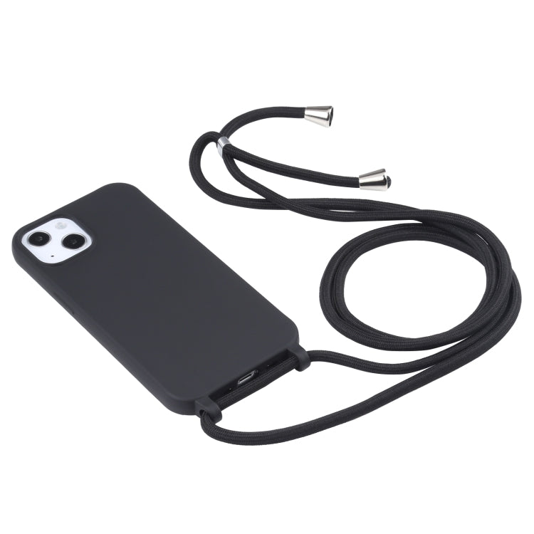 For iPhone 13 Pro Candy Colors TPU Protective Case with Lanyard (Black) - iPhone 13 Pro Cases by buy2fix | Online Shopping UK | buy2fix