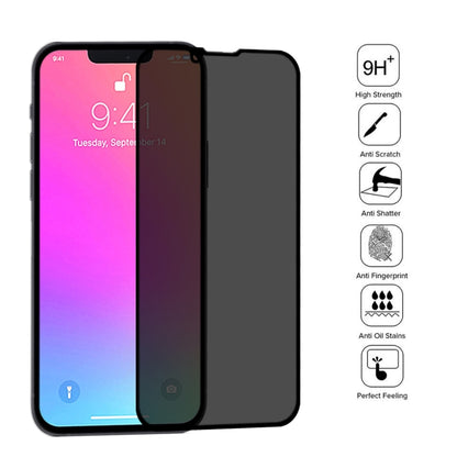 For iPhone 14 / 13 / 13 Pro 25pcs Anti-peeping Plasma Oil Coated High Aluminum Wear-resistant Tempered Glass Film - iPhone 13 Tempered Glass by buy2fix | Online Shopping UK | buy2fix