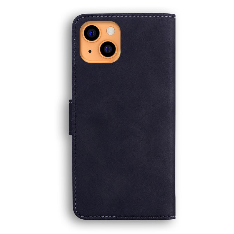 For iPhone 13 Skin Feel Pure Color Horizontal Flip Leather Case with Holder & Card Slots & Wallet(Black) - iPhone 13 Cases by buy2fix | Online Shopping UK | buy2fix