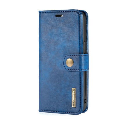 For iPhone 13 mini DG.MING Crazy Horse Texture Flip Detachable Magnetic Leather Case with Holder & Card Slots & Wallet (Blue) - iPhone 13 mini Cases by DG.MING | Online Shopping UK | buy2fix