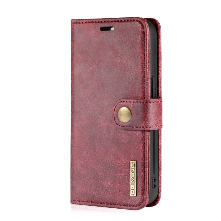 For iPhone 13 Pro Max DG.MING Crazy Horse Texture Flip Detachable Magnetic Leather Case with Holder & Card Slots & Wallet (Red) - iPhone 13 Pro Max Cases by DG.MING | Online Shopping UK | buy2fix