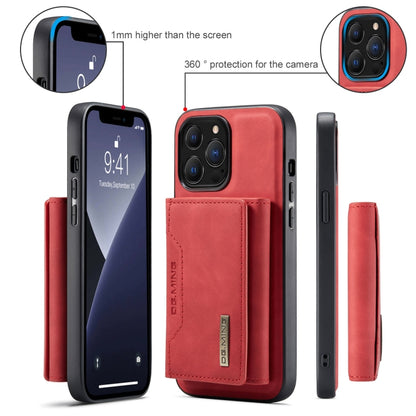 For iPhone 13 Pro DG.MING M2 Series 3-Fold Card Bag Shockproof Case with Wallet & Holder Function (Red) - iPhone 13 Pro Cases by DG.MING | Online Shopping UK | buy2fix