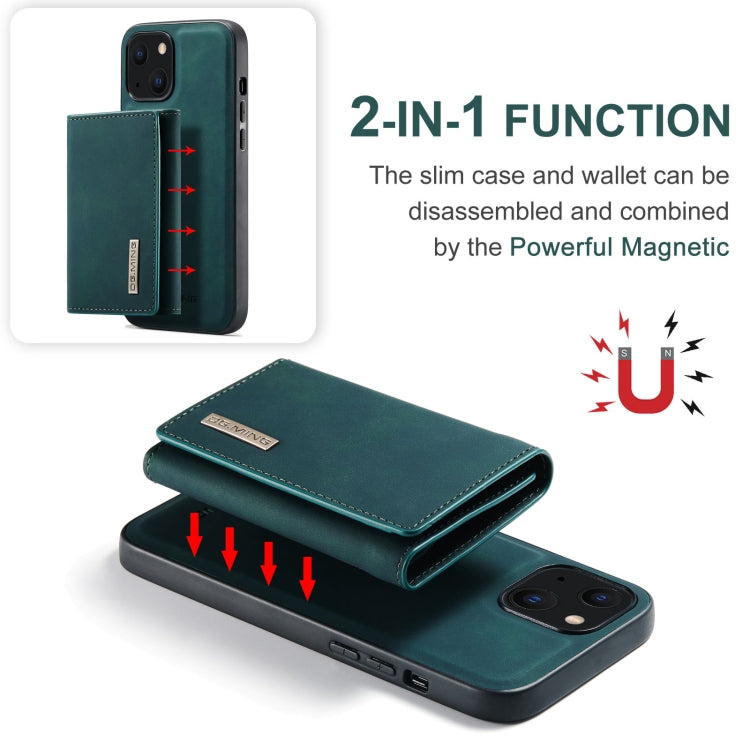 For iPhone 13 mini DG.MING M1 Series 3-Fold Multi Card Wallet Shockproof Case with Holder Function (Green) - iPhone 13 mini Cases by DG.MING | Online Shopping UK | buy2fix