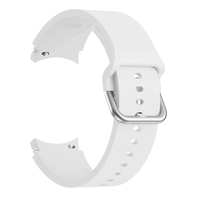 For Samsung Galaxy Watch4 40mm Universal Silicone Colorful Buckle Watch Band(White) - Watch Bands by buy2fix | Online Shopping UK | buy2fix