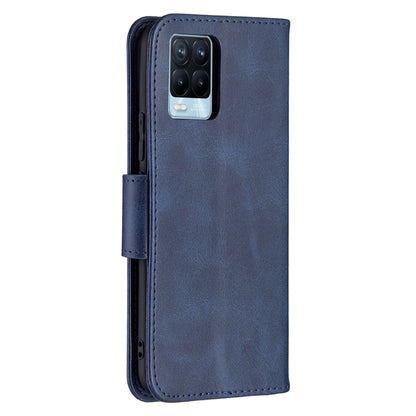 For OPPO Realme 8/Realme 8 Pro Retro Lambskin Texture Pure Color Horizontal Flip PU Leather Case with Holder & Card Slots & Wallet & Lanyard(Blue) - Realme Cases by buy2fix | Online Shopping UK | buy2fix