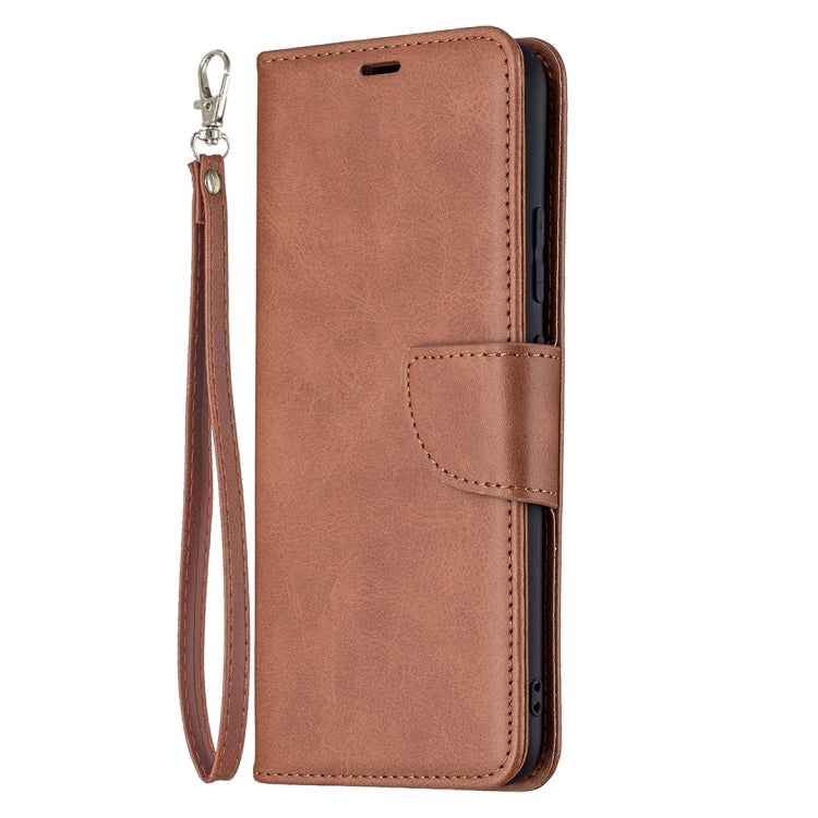 For OPPO Realme C21/C20 Retro Lambskin Texture Pure Color Horizontal Flip PU Leather Case with Holder & Card Slots & Wallet & Lanyard(Brown) - Realme Cases by buy2fix | Online Shopping UK | buy2fix