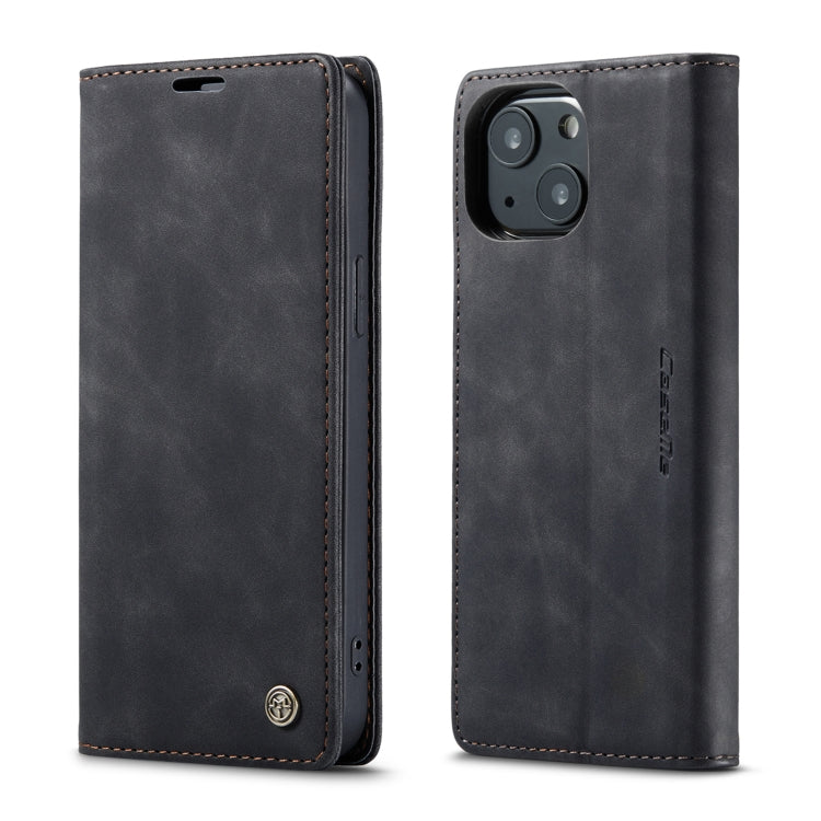 For iPhone 13 CaseMe-013 Multifunctional Retro Frosted Horizontal Flip Leather Case with Card Slot & Holder & Wallet(Black) - iPhone 13 Cases by CaseMe | Online Shopping UK | buy2fix