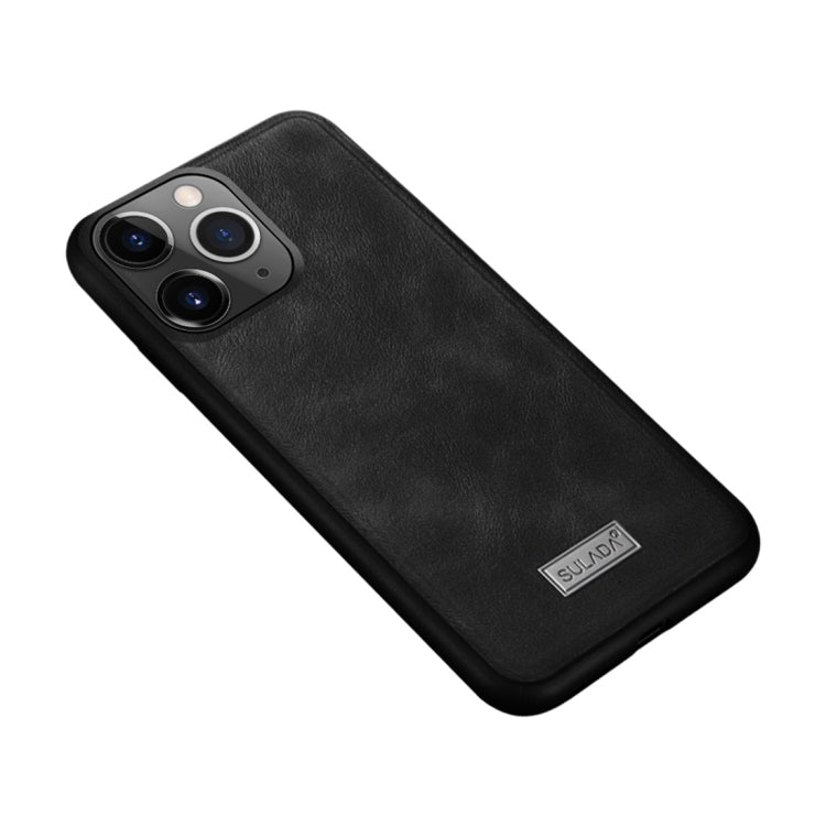 For iPhone 11 Pro SULADA Shockproof TPU + Handmade Leather Protective Case(Black) - iPhone 11 Pro Cases by SULADA | Online Shopping UK | buy2fix